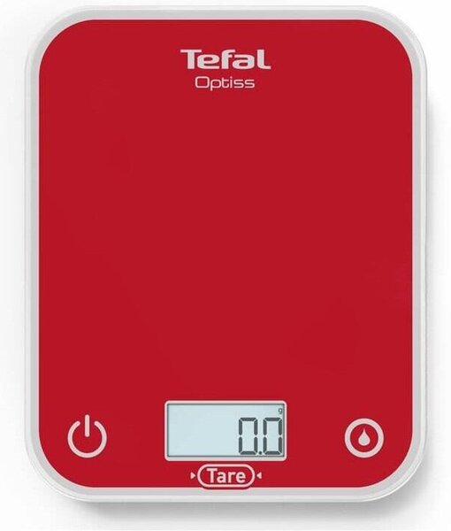Optiss Kuchynská váha digitálna, sklo, červená TEFAL BC50U3V0