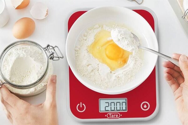 Optiss Kuchynská váha digitálna, sklo, červená TEFAL BC50U3V0
