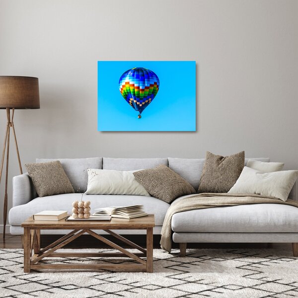 Sklenený obraz - Teplovzdušný balón (70x50 cm)