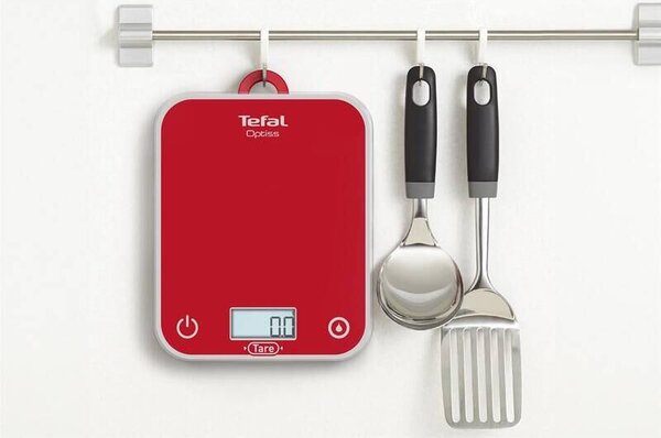 Optiss Kuchynská váha digitálna, sklo, červená TEFAL BC50U3V0