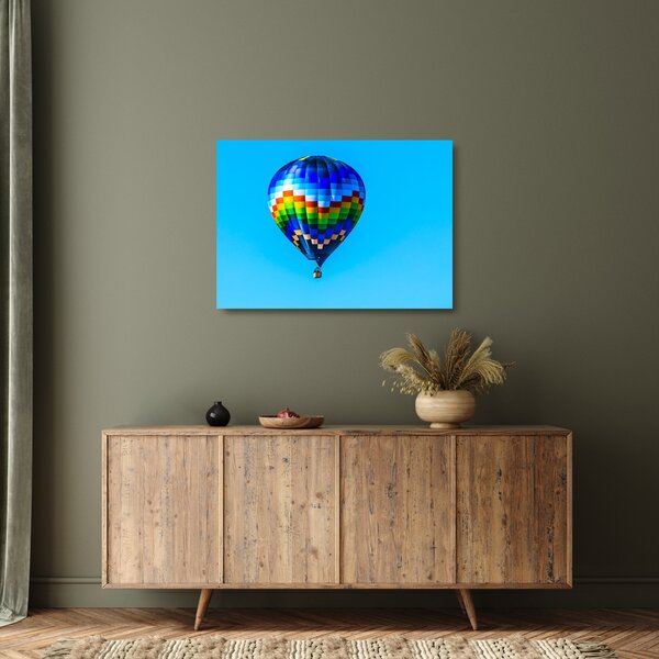 Sklenený obraz - Teplovzdušný balón (70x50 cm)
