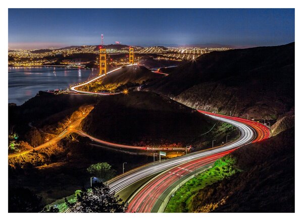 Sklenený obraz - Golden Gate Bridge (70x50 cm)