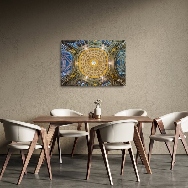 Sklenený obraz stropu Sienského kostola (70x50 cm)