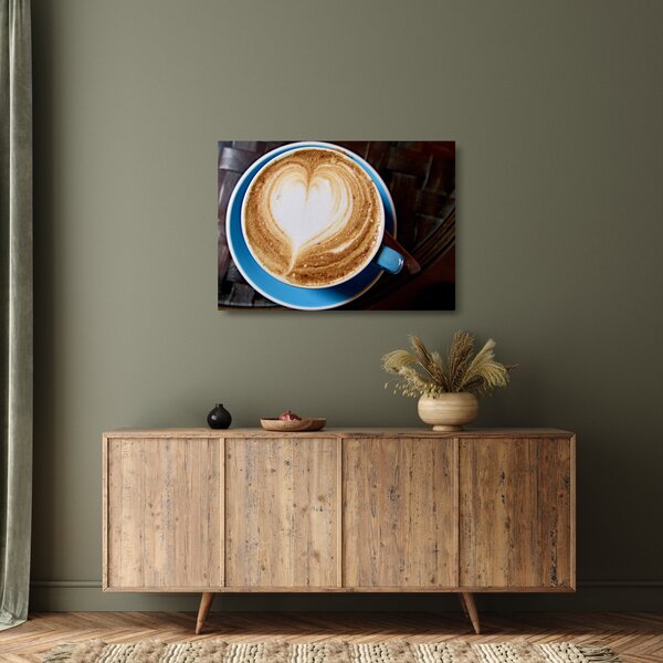 Sklenený obraz - Latte Art (70x50 cm)
