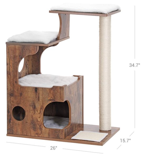 SONGMICS Mačacie škrabadlo Hidde 88 cm hnedé