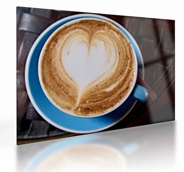Sklenený obraz - Latte Art (70x50 cm)