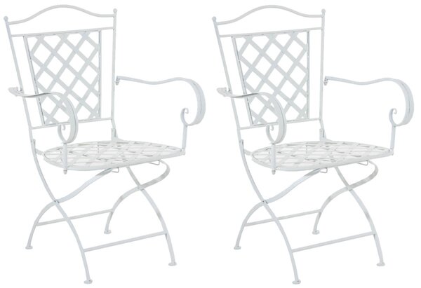 Kovová stolička Adara (SET 2 ks) - Biela