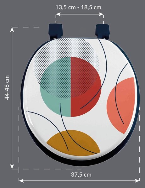 Záchodová doska 37 x 47 Color pop – douceur d'intérieur