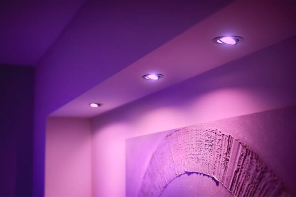 Philips HUE White and color Ambiance 8720169318854 Centura zápustné svietidlo GU10 4,2W/350lm 2000-6500K+RGB hliník 3-set