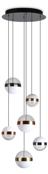 Ideal Lux 321172 GALAXY závesné svietidlo LED D400mm 58W 5750/1900lm 3000K čierna, opálová