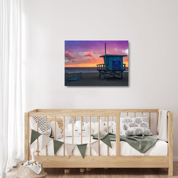 Sklenený obraz z pláže Santa Monica (70x50 cm)
