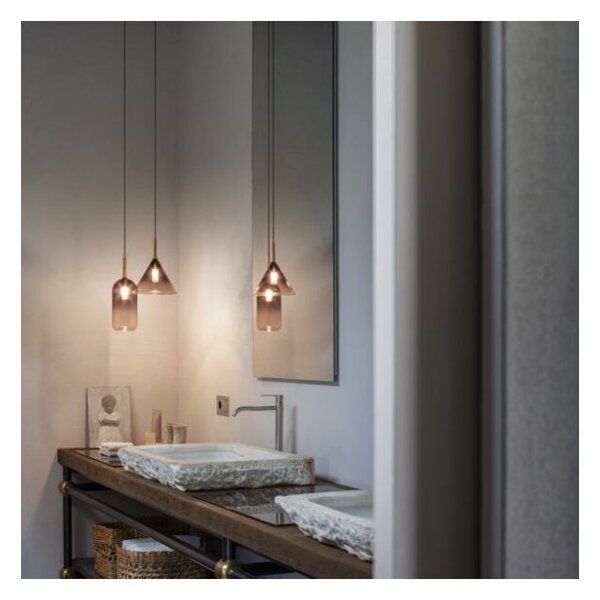 Ideal Lux 309798 EMPIRE závesné svietidlo 1xG9 D200mm čierna, šedá