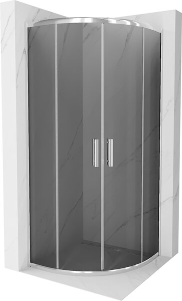 Mexen RIO - Štvrťkruhový sprchovací kút 80x80 cm, šedá, 863-080-080-01-40
