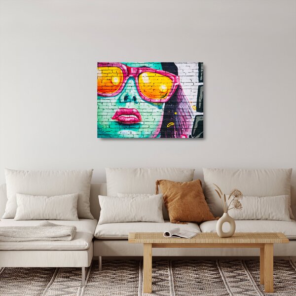 Sklenený obraz - Graffiti (70x50 cm)