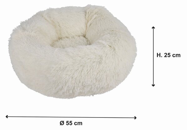 Krémový pelech pre psa ø 55 cm – Love Story