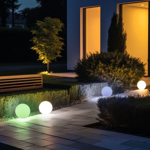 LED solárne vonkajšie svietidlo (výška 28 cm) Melo – Reality