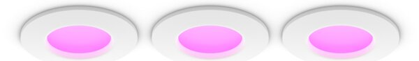 Philips Hue White and color ambiance 8720169264731 Slim downlight S zápustné svietidlo D90mm LED 8,3W/1000lm 2200-6500K+RGB IP44 biela 3-set