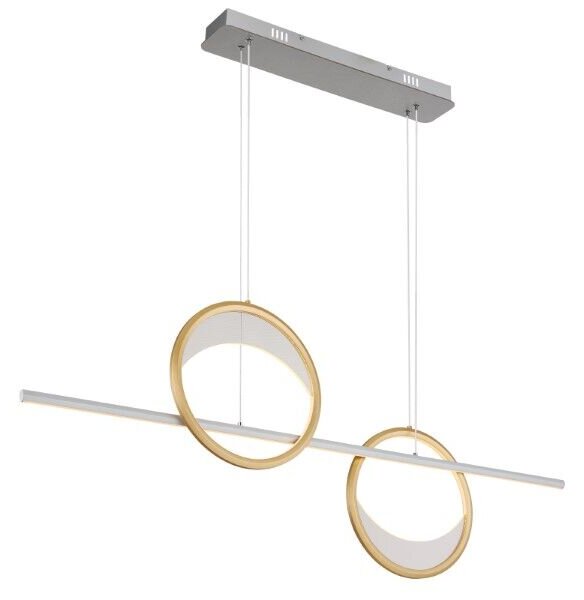 GLOBO 67333-40H UMBRA závesné svietidlo LED 40W/1761lm 2700-6500K strieborná, zlatá, biela, diaľkový ovládač