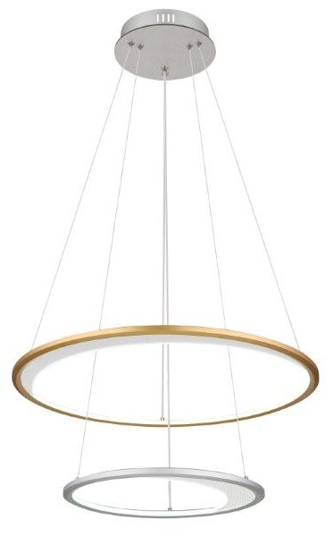 GLOBO 67333-44H UMBRA závesné svietidlo D617mm LED 40W/2127lm 2700-6500K strieborná, zlatá, biela, diaľkový ovládač