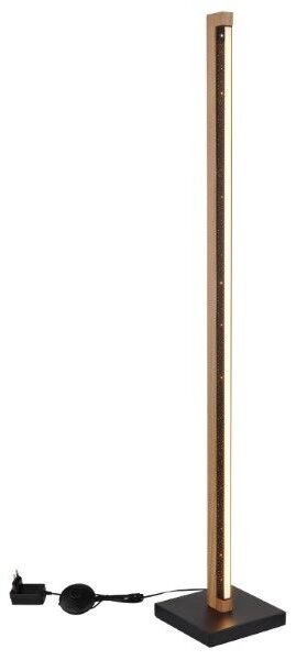 GLOBO 67849S STARLA stojacia lampa LED V1130mm 23,5W/520lm 3000K čierna matná, drevo, biela