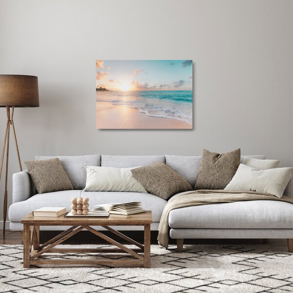 Sklenený obraz - Snová pláž (70x50 cm)