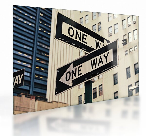 Sklenený obraz - New York ONE WAY (70x50 cm)
