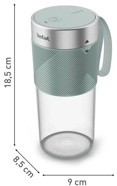 Lightmix Prenosný smoothie mixér, mentolový/sivý TEFAL BL1C0430