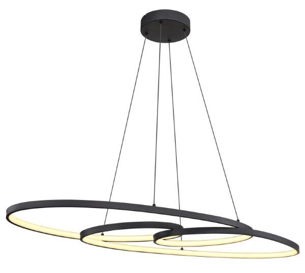 GLOBO 67177-40 SPIRA závesné svietidlo LED 39W/1880lm 2700+4000+6500K čierna matná, biela