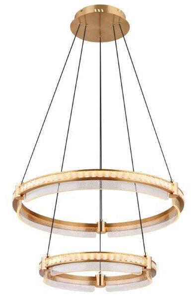 GLOBO 67196-78H BLONDIE závesné svietidlo D600mm LED 78W/4143lm 2700-6000K zlatá, priehľadná, diaľkový ovládač