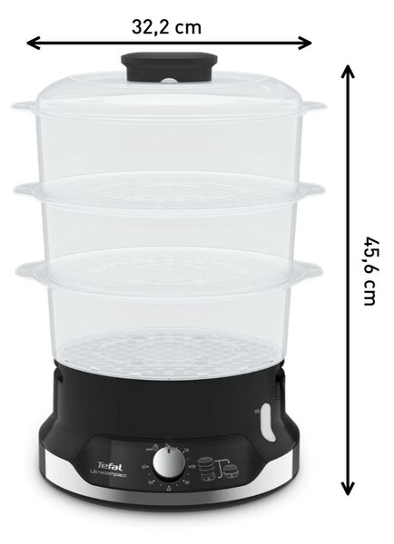 Ultracompact Parný hrniec, strieborný/čierny TEFAL VC204810