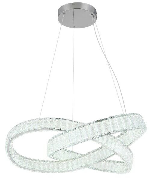 GLOBO 67162-110CCT MUCKY závesné svietidlo D780mm LED 110W/9389lm 2700-6500K chrómová, priehľadná, diaľkový ovládač