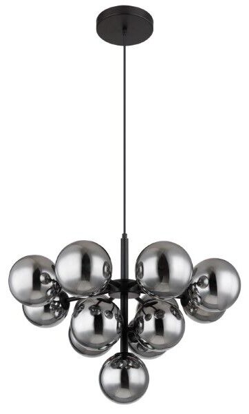 GLOBO 56143-13 GRAPPY závesné svietidlo D560mm 13xG9 čierna matná, dymová