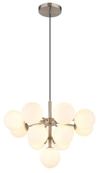 GLOBO 56143-13N GRAPPY závesné svietidlo D560mm 13xG9 matný nikel, biela