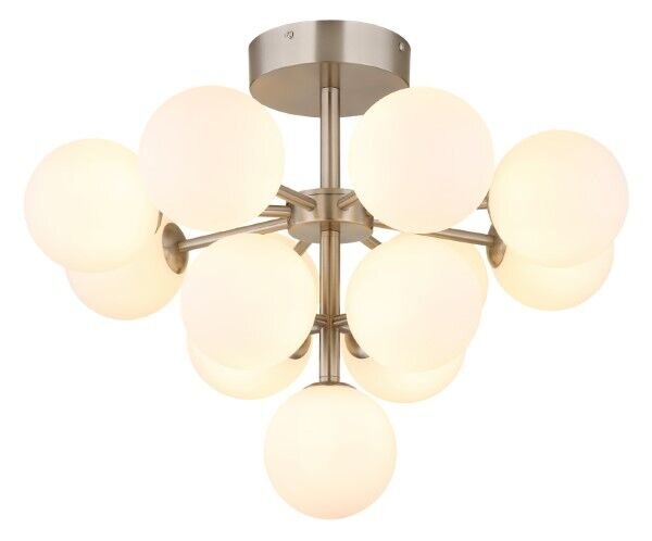 GLOBO 56143-13ND GRAPPY stropné svietidlo D560mm 13xG9 matný nikel, biela