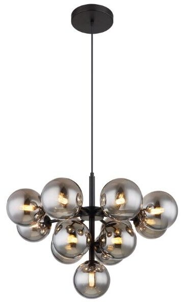GLOBO 56143-13 GRAPPY závesné svietidlo D560mm 13xG9 čierna matná, dymová