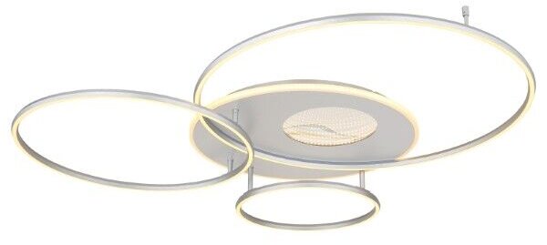 GLOBO 48466-70A INVERTINA stropné svietidlo LED 70W/4599lm 2700-6500K strieborná, biela, diaľkový ovládač, zrkadlový 3D efekt