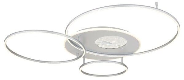 GLOBO 48466-70A INVERTINA stropné svietidlo LED 70W/4599lm 2700-6500K strieborná, biela, diaľkový ovládač, zrkadlový 3D efekt