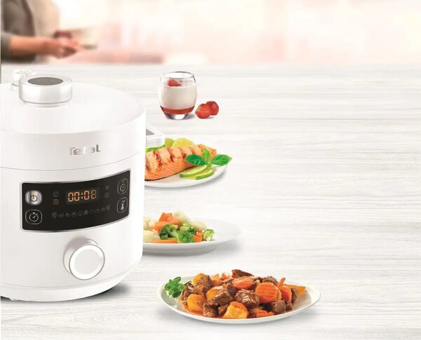 Turbo Cuisine Multifunkčný elektrický hrniec, biely TEFAL CY754130