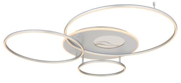 GLOBO 48466-70A INVERTINA stropné svietidlo LED 70W/4599lm 2700-6500K strieborná, biela, diaľkový ovládač, zrkadlový 3D efekt