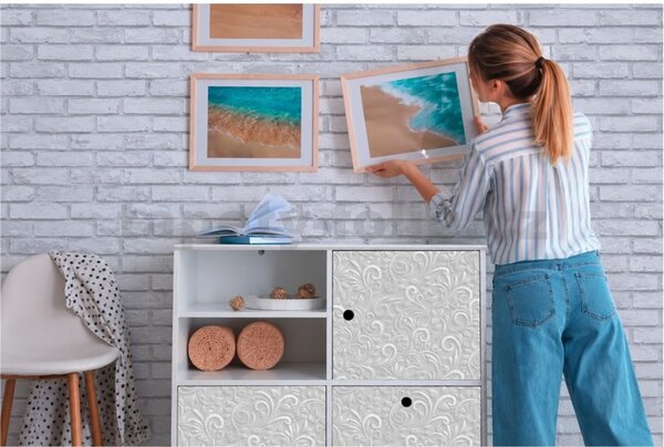 Samolepící fólie cihla bílá, rozměr 90 cm x 15 m, GEKKOFIX 12211