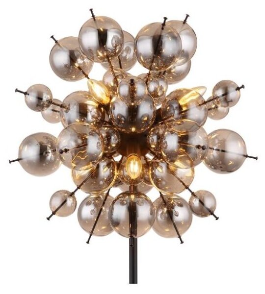 GLOBO 15633SS UDO stojacia lampa V1550mm 6xE14 čierna matná, dymová