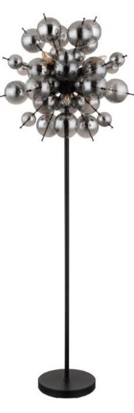 GLOBO 15633SS UDO stojacia lampa V1550mm 6xE14 čierna matná, dymová
