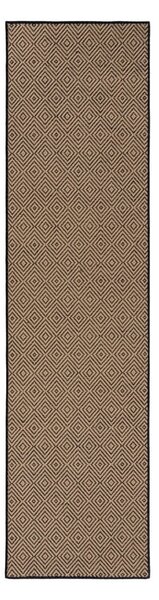 Jutový behúň na schody v čierno-prírodnej farbe 60x800 cm Diamond – Flair Rugs