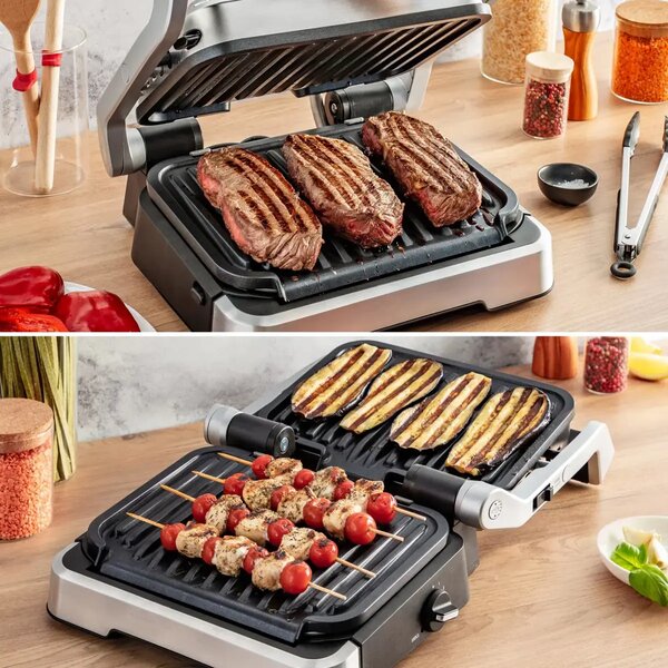 OptiGrill 2v1 Elektrický kontaktný gril, nerezový TEFAL GC773D30
