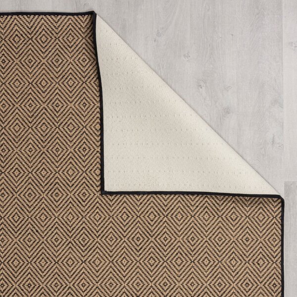 Jutový behúň na schody v čierno-prírodnej farbe 60x800 cm Diamond – Flair Rugs
