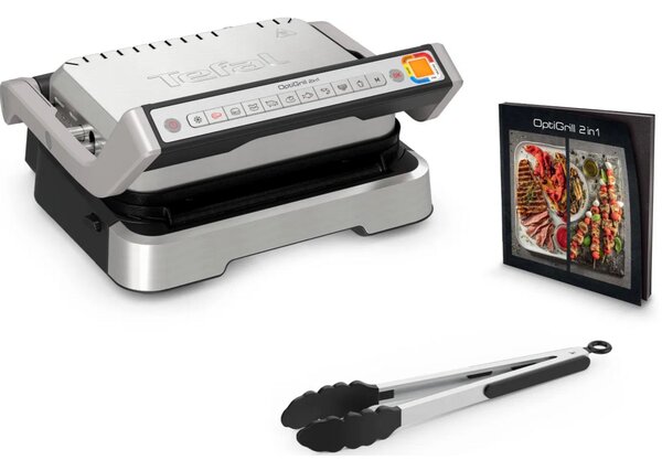 OptiGrill 2v1 Elektrický kontaktný gril, nerezový TEFAL GC773D30