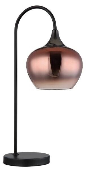 GLOBO 15548TG MAXY stolná lampa V540mm 1xE27 čierna, medená