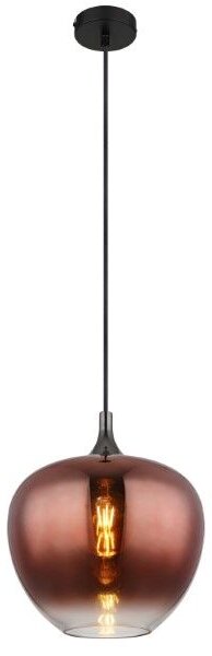 GLOBO 15548H1G MAXY závesné svietidlo D290mm 1xE27 čierna, medená