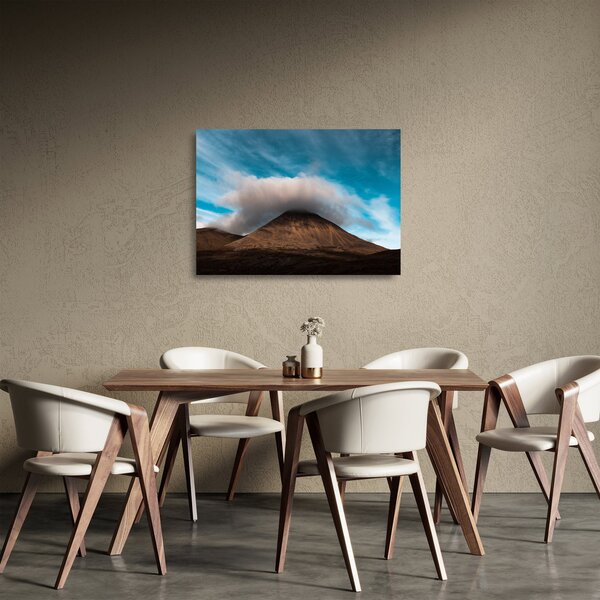 Sklenený obraz - Mrak nad vrcholkom (70x50 cm)