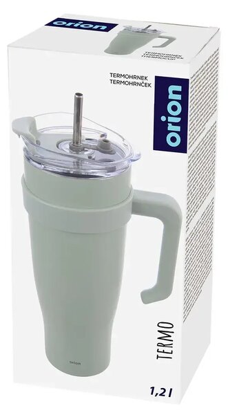 Termohrnček 1,2 l, nerez/plast, zelený ORION 112282